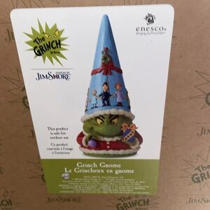 Jim Shore Enesco Large Baby Grinch Gnome with Blue Hat